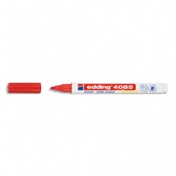 EDDING Marqueur craie liquide E-4085 pointe ogive 1-2mm base eau. Effaçable chiffon humide. Coloris rouge