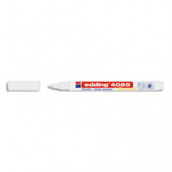 EDDING Marqueur craie liquide E-4085 pointe ogive 1-2mm base eau. Effaçable chiffon humide. Coloris blanc