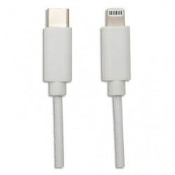 APM Câble Lightning certifié MFI / Type C 1 mètre Blanc