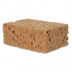 PRODIFA Eponge végétale brune pour gros travaux nettoie murs, plafonds. Fibres 100% végétales.