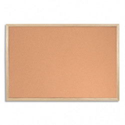 BI-SILQUE Tableau d'Affichage en Liège, double face, cadre en bois de pin. Format 60x40 cm