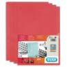 OXFORD Sachet de 10 pochettes-coin Fard'liss incolore en PVC lisse 20/100e. Format A4. Coloris rouge