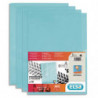 OXFORD Sachet de 10 pochettes-coin Fard'liss incolore en PVC lisse 20/100e. Format A4. Coloris vert