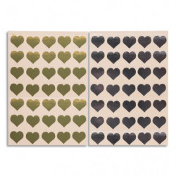 CLEOPATRE Sachet de 18 planches de gommettes cur or et argent: 9 planches or, 9 planches argent.
