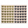 CLEOPATRE Sachet de 18 planches de gommettes cur or et argent: 9 planches or, 9 planches argent.