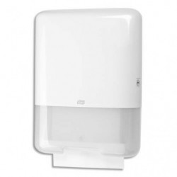 TORK Distributeur pour essuie-mains pliés en V/C H3 Dim. L33,3 x H43,9 x P13,6 cm Blanc semi transparent