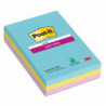 POST-IT Lot de 3 blocs Notes Super Sticky POST-IT® couleurs COSMIC 90 feuilles lignées 101 x 152 mm