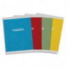 CONQUERANT Cahier Recyclé 24x32cm Seyès 48 Pages Agrafées Couverture Carte Coloris assortis
