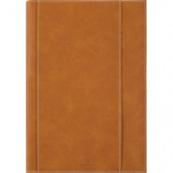 OBERTHUR Agenda BURGOS,Janvier à Décembre 2025, 22x28cm, pochette intégrée, couvertures PU Camel