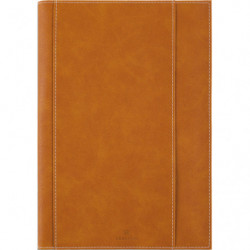 OBERTHUR Agenda BURGOS,Janvier à Décembre 2025, 17x24,5cm, pochette intégrée, couvertures PU Camel