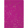 OBERTHUR Semainier CELESTE 25,Janvier à Décembre 2025, format 17x24.5cm, couverture souple PU Fuchsia