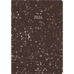 OBERTHUR Semainier CELESTE 25,Janvier à Décembre 2025, format 17x24.5cm, couverture souple PU Rose