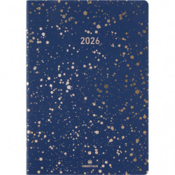 OBERTHUR Semainier CELESTE 25,Janvier à Décembre 2025, format 17x24.5cm, couverture souple PU Marine