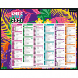 CBG Calendrier Janvier à Décembre 2025 EXOTIQUE mini, 26,5x21cm, 1 trou