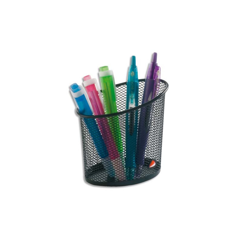 ALBA Pot à crayons en métal Noir MESHCUP N