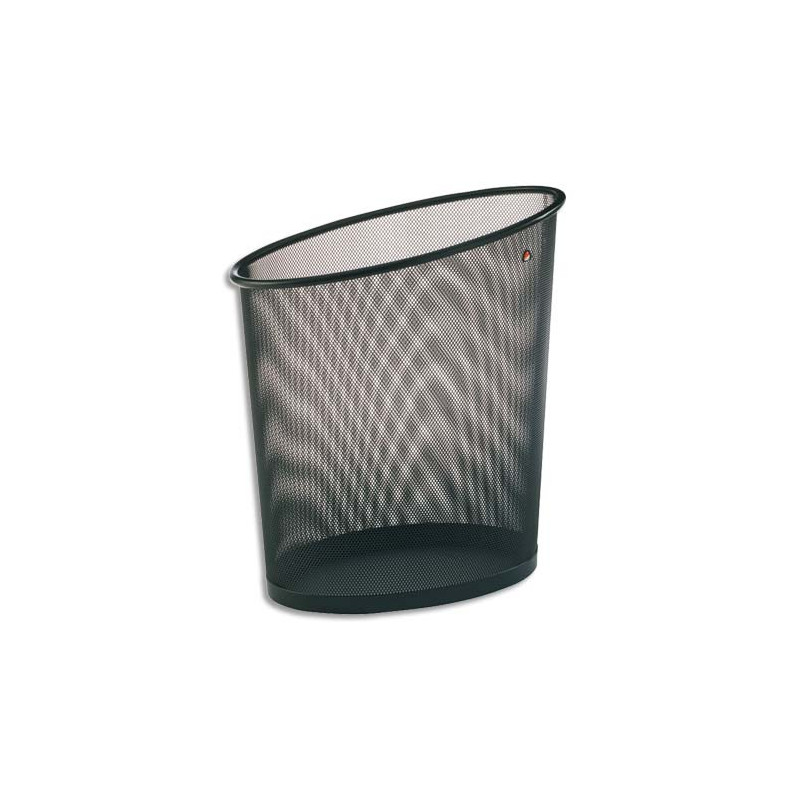 ALBA Corbeille à papier en métal Mesh Noir 18 litres - Dimensions : L35,5 x H39 x P24 cm