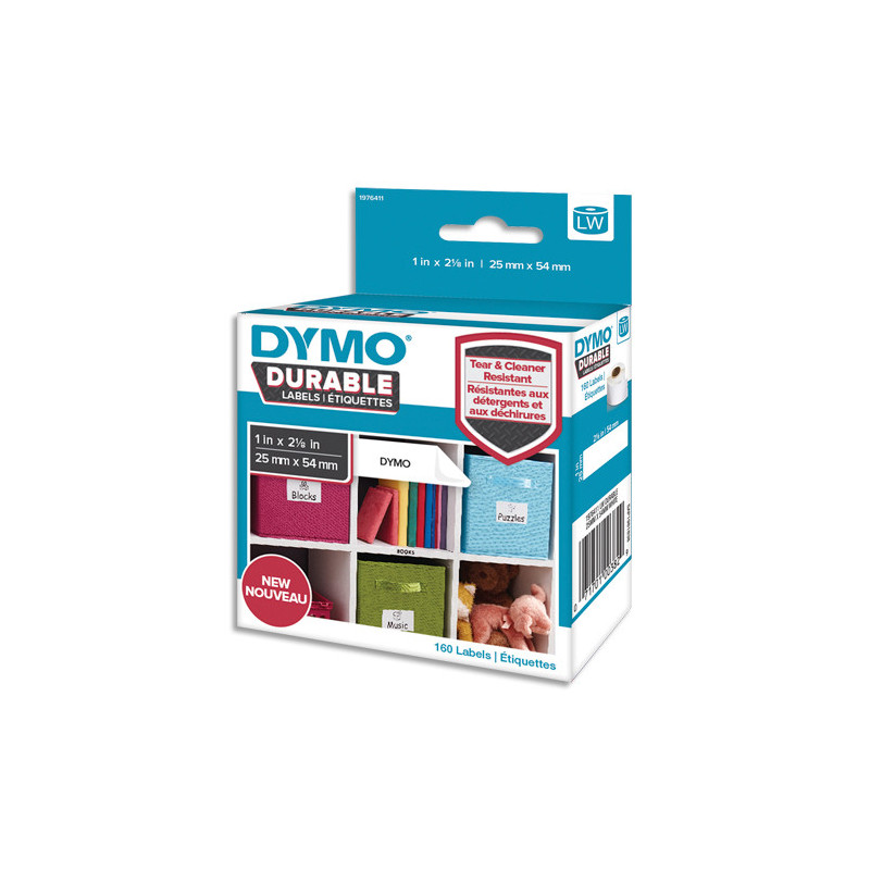 DYMO Rouleau de 160 étiquettes LabelWriter Durable Noir/Blanc25x54mm 2112283