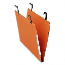 ESSELTE Boîte de 25 dossiers suspendus TMG pour TUBE en kraft 240g. Fond 30, bouton-pression. Orange
