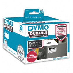 DYMO Rouleau de 800 étiquettes LabelWriter Durable 57x32mm Noir/Blanc 2112289