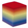 QUO VADIS Bloc cube arc en ciel 9x9x8cm 610 feuilles encollées 80g PEFC
