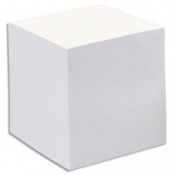 QUO VADIS Recharge bloc cube Blanc 9x9x7,5cm 590 feuilles mobiles 80g PEFC