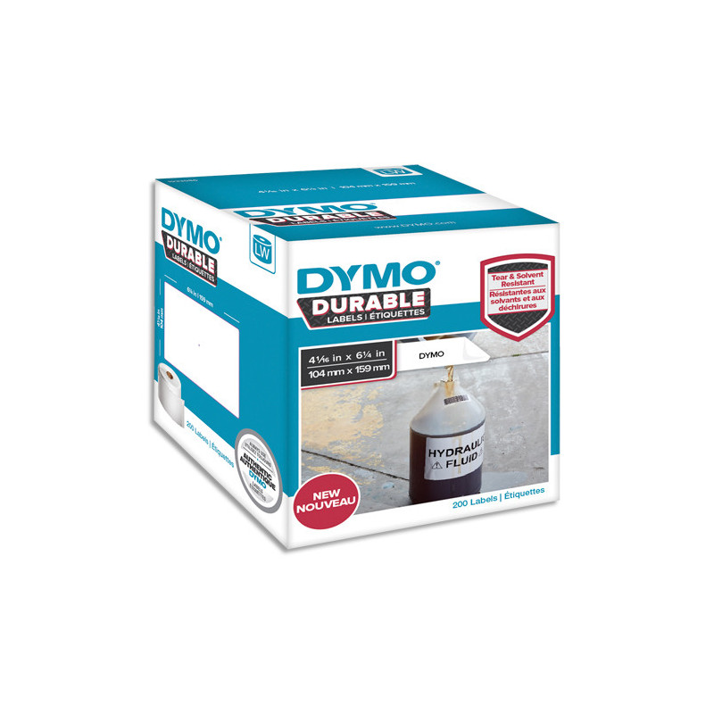DYMO Rouleau de 200 étiquettes LabelWriter Durable 104x159mm Noir/Blanc 2112287