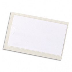 DURABLE Sachet 10 Pochettes adhésives Pocketfix H43 x L74 mm - ouverture latérale - Transparent