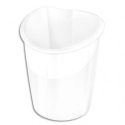 CEP Corbeille à papier Ellypse 320, Dimensions L31,8 x H38 x P27,8 cm, coloris Blanc arctique