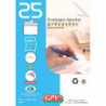 GPV Paquet de 25 enveloppes Blanches auto-adhésives 90 grammes format 114x162mm référence 21301