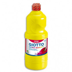 GIOTTO Flacon d'1 litre de gouache liquide de couleur Jaune primaire
