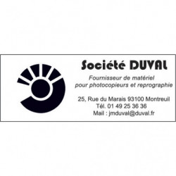 TRODAT Timbre personnalisable 5 lignes - Printy 4913 4.0 Bleu. 2 plaq.compo+1 recharge Noir. Police 3-4mm