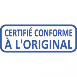 TRODAT Timbre formule CERTIFIE CONFORME A L'ORIGINAL - Xprint à encr.auto.Bleu. Dim.empreinte 45x16mm