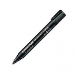 STAEDTLER Marqueur permanent pointe ogive corps plastique encre Noire à base d'alcool ne sèche pas 352