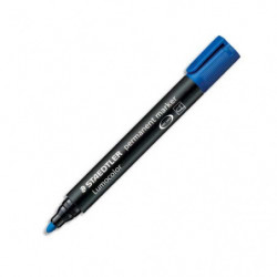 STAEDTLER Marqueur permanent pointe ogive corps plastique encre Bleue à base d'alcool ne sèche pas 352