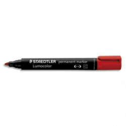 STAEDTLER Marqueur permanent pointe ogive corps plastique encre Rouge à base d'alcool ne sèche pas 352