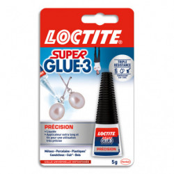 SUPER GLUE Flacon 5g Colle instantanée liquide (embout de précision) PRECISION
