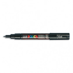 UNI POSCA Marqueur peinture à eau, encre à pigmentation Noire, pointe extra fine PC1MC N
