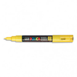UNI POSCA Marqueur peinture à eau, encre à pigmentation Jaune, pointe extra fine PC1MC J