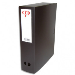 PERGAMY Boîte de classement dos de 8 cm, en polypropylène 7/10e. Coloris noir