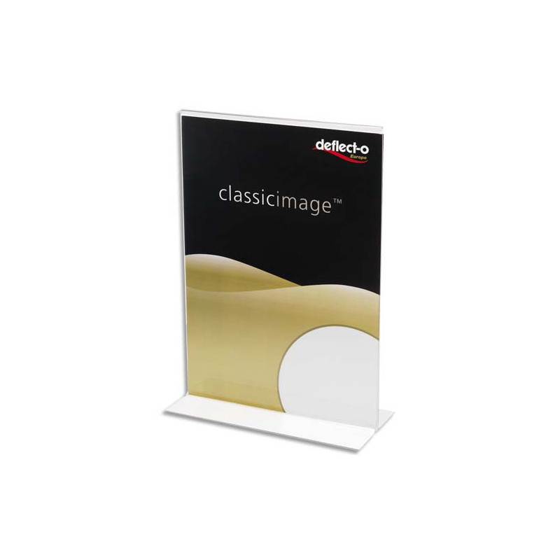 DEFLECTO Porte-affiche transparent pour documents A4 portrait droit transparente