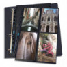 OXFORD Sachet de 10 pochettes perforées en polypro 9/100e. Format A4. 4+4 photos 10x15cm. Noir