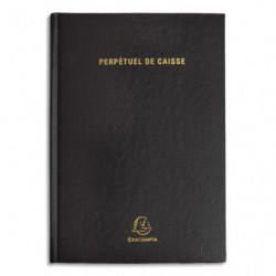 EXACOMPTA Agenda Perpétuel recettes&#47;dépenses,Janvier à Décembre 2025 - format 15 x 21 cm couverture Noire