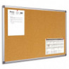 BI-OFFICE Tableau d'affichage en Liège, cadre en PVC Gris - Format : L90 x H60 cm