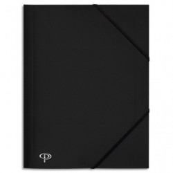 PERGAMY Chemise 3 rabats et élastique en polypropylène 4/10e Noir