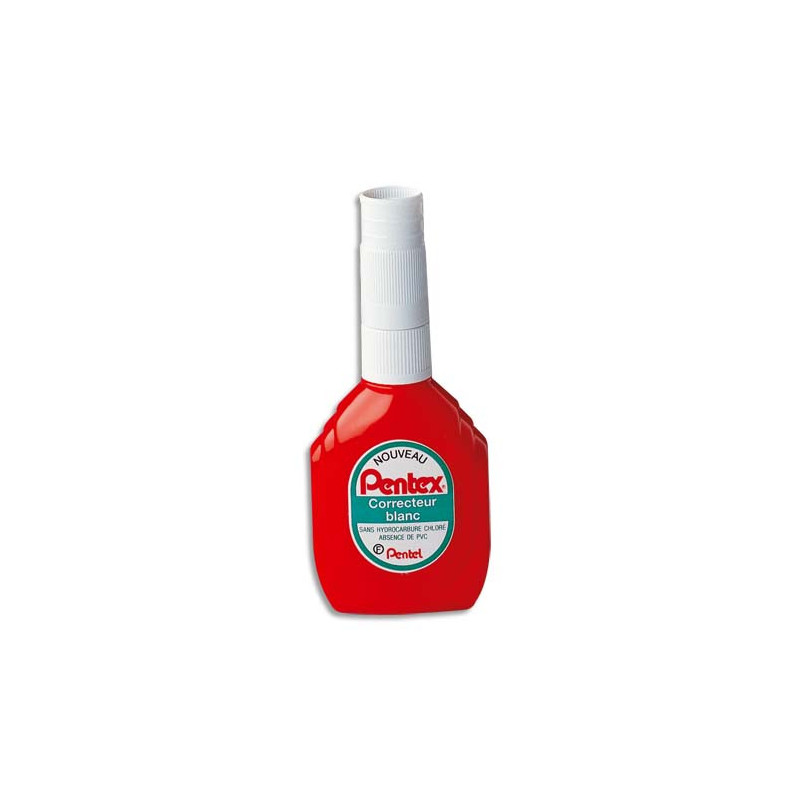 PENTEL Correcteur liquide système à valve flacon de 18 ml PENTEX
