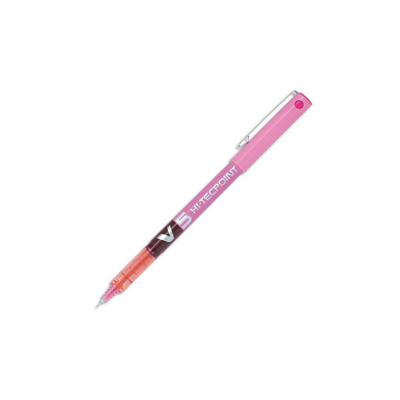 PILOT Stylo Roller pointe tubulaire 0,5 mm encre liquide Rose HI-TECPOINT BX-V5