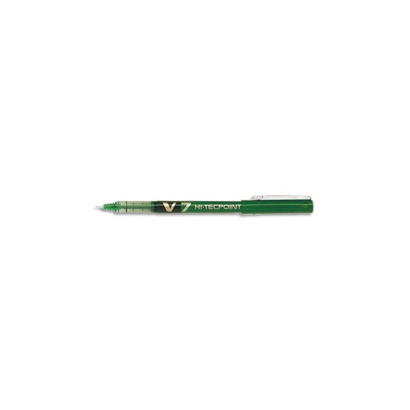 PILOT Stylo Roller pointe tubulaire 0,7 mm encre liquide Verte HI-TECPOINT BX-V7