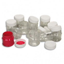ART PLUS Sachet de 12 flacons vides contenance 50ml avec couvercles