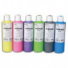 ART PLUS Lot de 6 flacons 250ml gouache. Assortis nacré : Jaune, Rose, Violet, Vert, Noir, Bleu