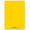 CONQUERANT C9 Cahier piqûre 17x22cm 96 pages 90g grands carreaux Seyès. Couverture polypropylène Jaune